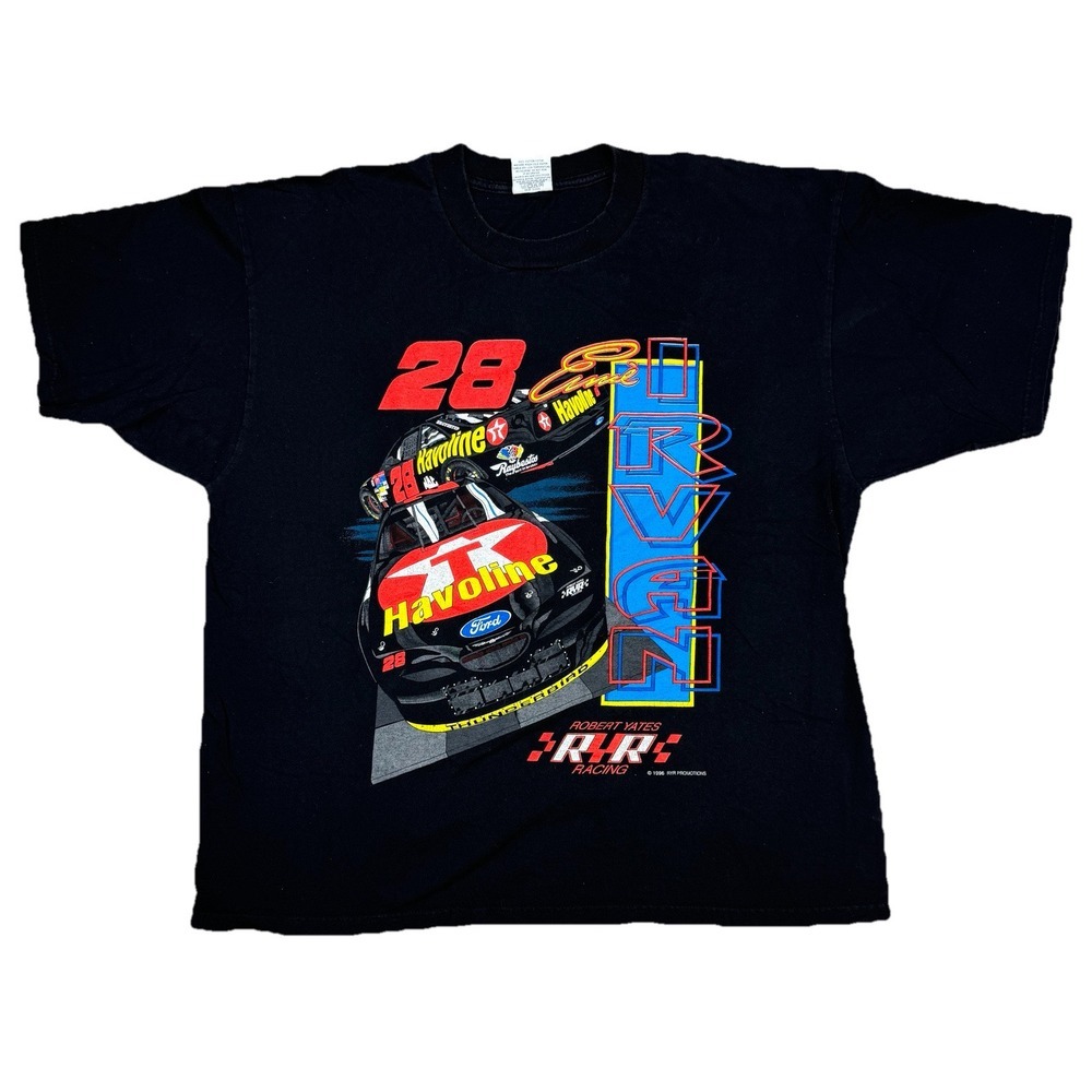 Vintage Ernie Irvin #28 Shirt 2XL Yates Nascar RYR Racing 1996 Y2K‎ 90s Street